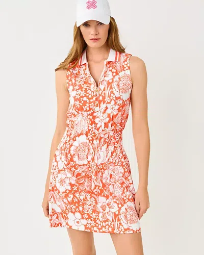 Lilly Pulitzer Upf 50+ Luxletic Love Active Sleeveless Dress In Orange