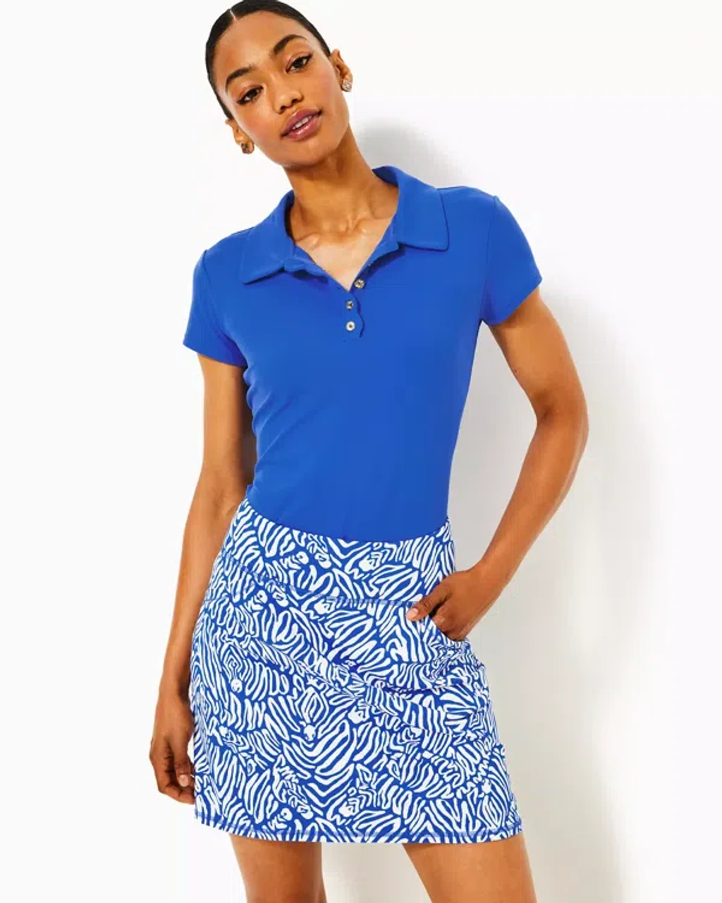 Lilly Pulitzer Upf 50+ Luxletic Maryana Skort In Martinique Blue