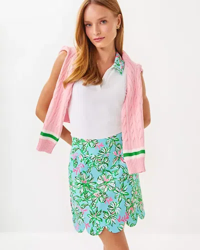 Lilly Pulitzer Upf 50+ Luxletic Monica Scallop Skort In Multi Lil Sun Of A Bun Golf