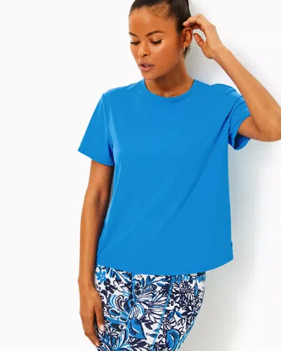 Lilly Pulitzer Upf 50+ Luxletic Rally Active Tee In Morelle Blue