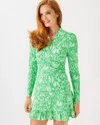Lilly Pulitzer Upf 50+ Luxletic Sania Half Zip Sunguard In Fauna Green Tulip To Tango