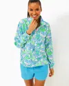 Lilly Pulitzer Upf 50+ Luxletic Tulia Performance Jacket In Orb Green Serving It Up