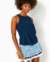 Lilly Pulitzer Upf 50+ Luxletic Westley Active Tank In Low Tide Navy
