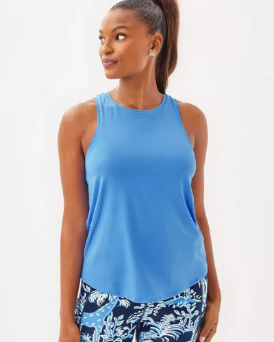 Lilly Pulitzer Upf 50+ Luxletic Westley Active Tank In Sunwashed Blue