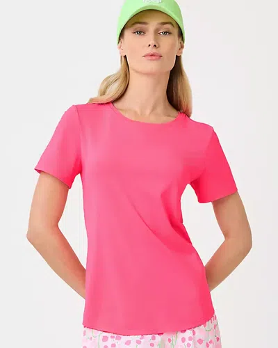 Lilly Pulitzer Luxletic Westley Active Tee In Cherry Blossom Pink