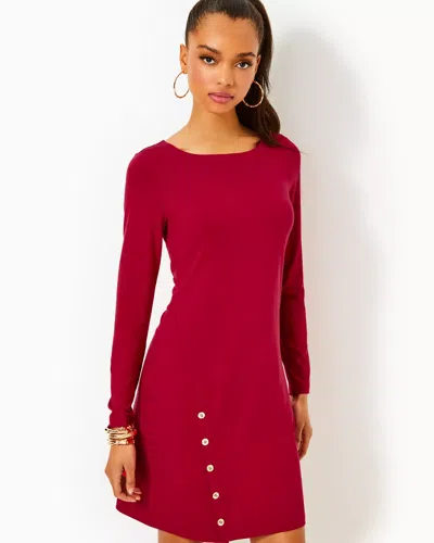 Lilly Pulitzer Upf 50+ Maddox Straight Dress In Malbec Red