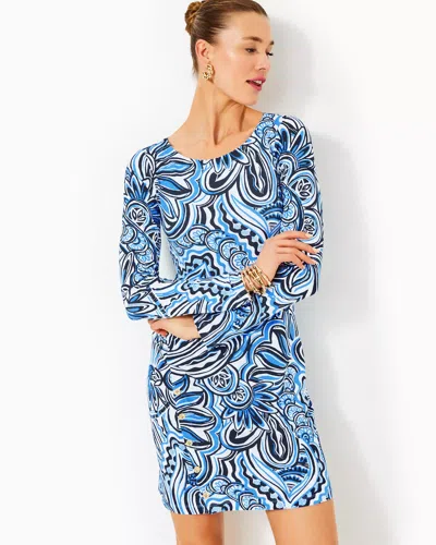 Lilly Pulitzer Upf 50+ Maddox Straight Dress In Resort White Give It A Whirl