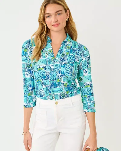 Lilly Pulitzer Upf 50+ Mandi 3/4 Sleeve Tunic In Multi