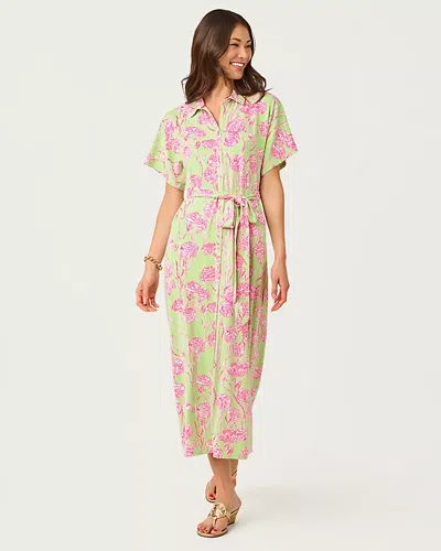 Lilly Pulitzer Upf 50+ Mckennon Maxi Shirtdress In Multi