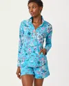Lilly Pulitzer Upf 50+ Skipper Popover In Blue