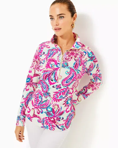 Lilly Pulitzer Upf 50+ Skipper Popover In Coconut Flitting About