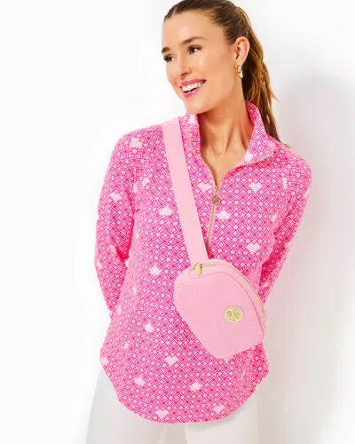 Lilly Pulitzer Upf 50+ Skipper Popover In Passion Fruit Pink Fluttering Hearts
