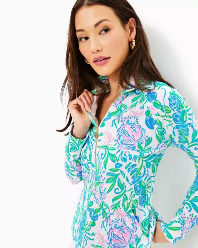Lilly Pulitzer Upf 50+ Skipper Popover In Resort White Just A Pinch