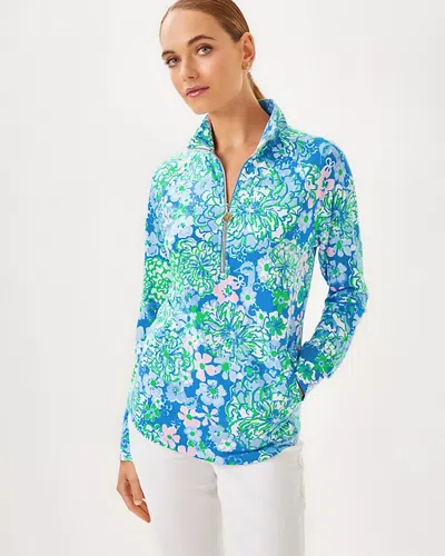 Lilly Pulitzer Upf 50+ Skipper Popover In Sunwashed Blue Plumes In Bloom