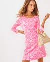Lilly Pulitzer Upf 50+ Solia Chillylilly Dress In Rousseau Pink Tulip To Tango
