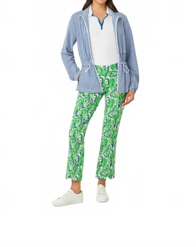 Lilly Pulitzer Upf50+ Romilly Jacket In Starlight Navy Mini Performance Gingham In Multi
