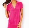 Lilly Pulitzer Valaine Pajama Top In Passion Fruit Pink