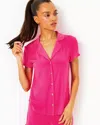 Lilly Pulitzer Valaine Pajama Top In Passion Fruit Pink
