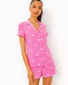 Lilly Pulitzer Augustina Pj Short In Passion Fruit Pink Fluttering Hearts In Passion Fruit Pink Fluttering Hearts