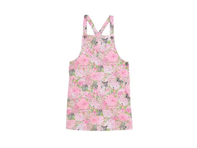Lilly Pulitzer Varney Overalls Dress (toddler/little Kid/big Kid) Girl's Dress Pistachio Macaron Bees Knees: 4 Litt In Multi