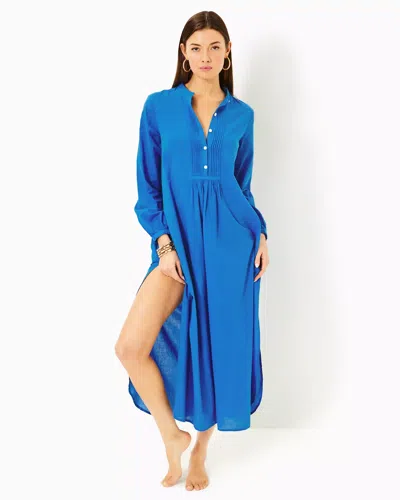 Lilly Pulitzer Vassa Maxi Cover-up In Morelle Blue