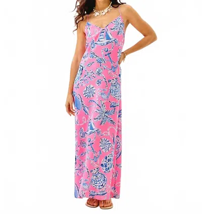 Lilly Pulitzer Verica Silk Maxi Dress In Rousseau Pink In Multi