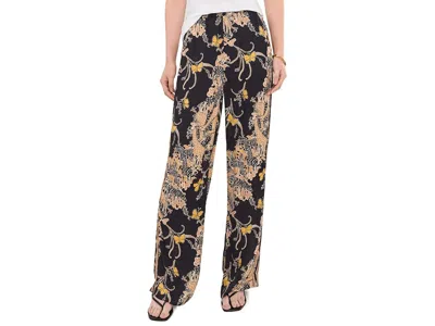 Lilly Pulitzer Vianna High-rise Palazzo Women's Clothing Onyx Striped Safari Engineered Pants: 8 32, Viscose In Multi