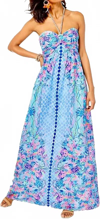 Lilly Pulitzer Viv Maxi Dress In Multi Hidden Treasure Engineered Woven Dress