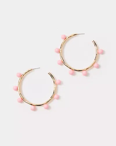 Lilly Pulitzer Wave N Sea Hoop Earrings In Pink
