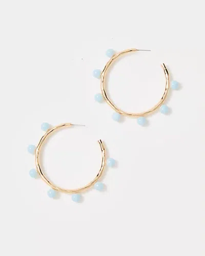 Lilly Pulitzer Wave N Sea Hoop Earrings In Blue