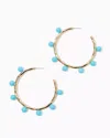 Lilly Pulitzer Wave N Sea Hoop Earrings In Las Olas Aqua
