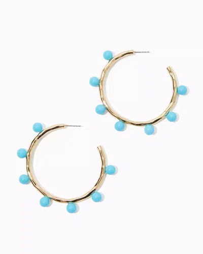 Lilly Pulitzer Wave N Sea Hoop Earrings In Gold