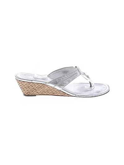 Pre-owned Lilly Pulitzer Wedges In Silver
