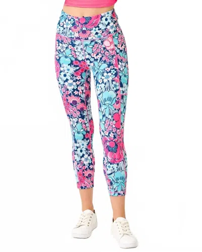 Lilly Pulitzer Weekender High Rise Crop Legging In Starlight Navy In Multi