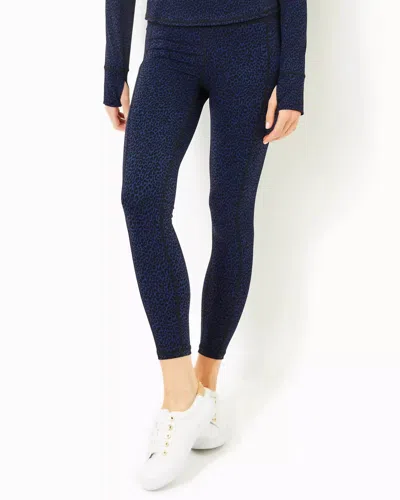 Lilly Pulitzer Weekender High Rise Leggings In Low Tide Navy In Blue