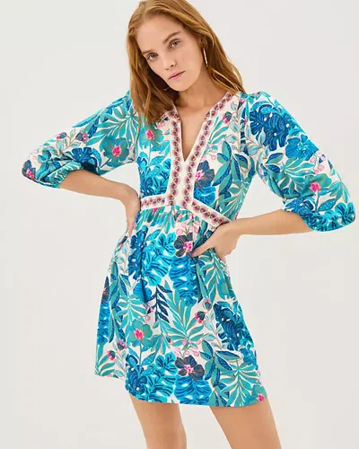 Lilly Pulitzer Wexlee Skirted Romper In Blue