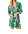 Lilly Pulitzer Wexlee Skirted Romper In Kitts Green Sunset Engineered In Green