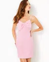 Lilly Pulitzer Willalynn Stretch Bow Dress In Conch Shell Pink Caliente Pucker Jacquard