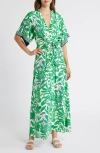 Lilly Pulitzer Wisteria V-neck Maxi Dress In Fiddle Leaf Green Escape Plan Engineered Knit Dress