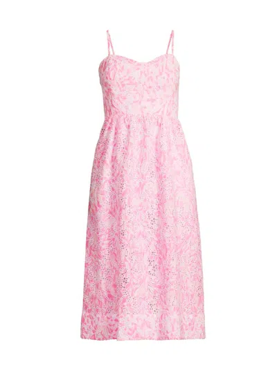 Lilly Pulitzer Women's Allarie Cotton Midi-dress In Pink
