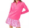 Lilly Pulitzer Ashlee Half-zip Pullover In Pink