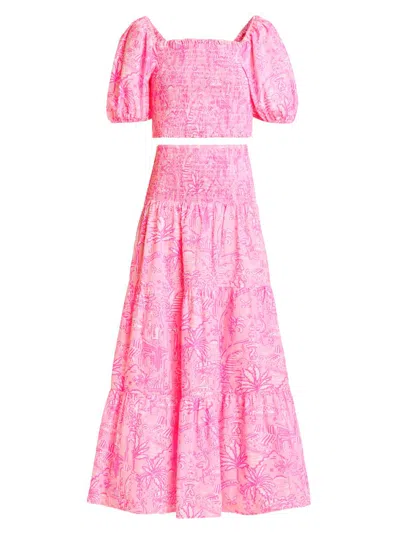 Lilly Pulitzer Women's Aston Top & Skirt Set In Pink