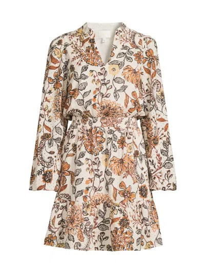 Lilly Pulitzer Women's Axton Floral Cotton Minidress In Neutral