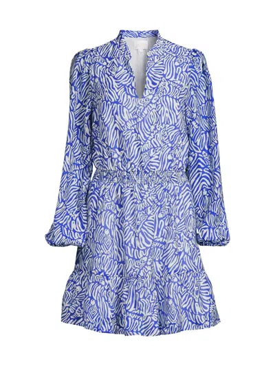 Lilly Pulitzer Women's Axton Split-neck Dress In Blue