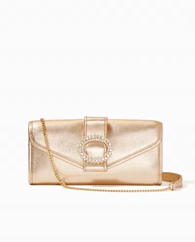 Lilly Pulitzer Women's Benton Leather Clutch In Gold Metallic