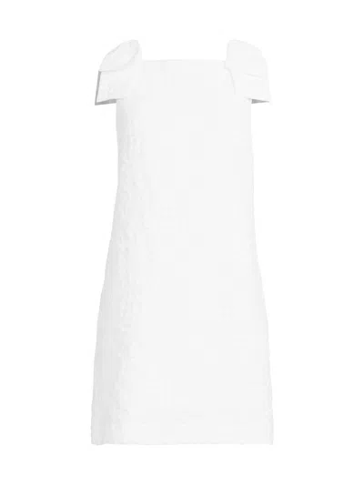 Lilly Pulitzer Anders Skirted Shift Romper In Resort White Flower Pearl Embellished Boucle In Multi