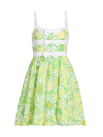 Lilly Pulitzer Women's Cheri Floral A-line Sleeveless Minidress In Green
