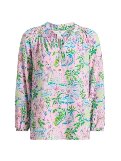 Lilly Pulitzer Women's Elsa Silk Top In Multi