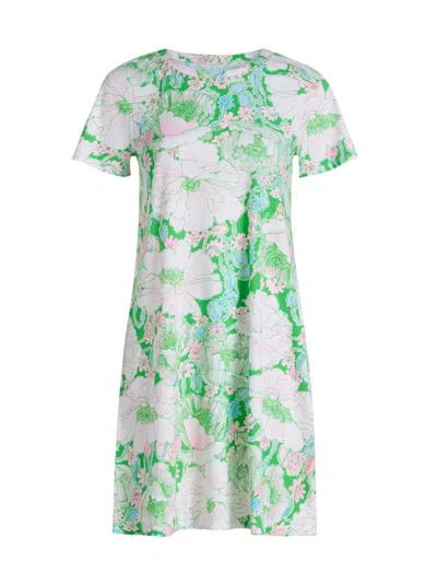 Lilly Pulitzer Women's Floral Cotton Embellished Midi-dress In Green