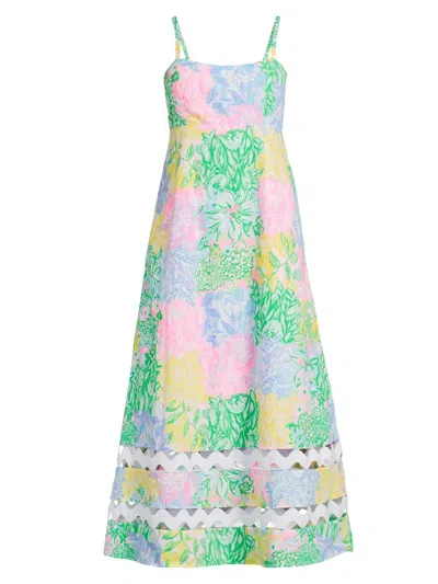 Lilly Pulitzer Women's Haliey Floral Cotton Midi-dress In Multi